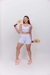 Conjunto em tela short duplo