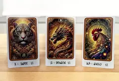 Imagen de Mazo Carta El Oraculo Del Horóscopo Chino con moneda Iluminarte
