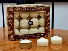 Pack Velas de Noche Aromaticas x 24 (cera vegetal) x 3 cajas 72 unidades