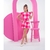 Conjunto Short Saia Bia Xadrez Rosa - loja online