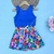 Conjunto Short-saia Bruna Azul