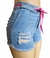 Short Feminino Jeans Com Cadarço Pink - vmmodas