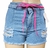 Short Feminino Jeans Com Cadarço Pink na internet