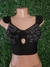 Cropped Feminino Aplicação coração