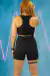 Conjunto Bolha Short e Top Academia Fitness Feminino - comprar online