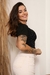 Blusa canelada com aplicação - comprar online