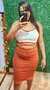 Conjuto Feminino Laiss Cropped e saia Midi - comprar online