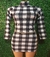 Vestido Feminino Xadrez Manga Longa