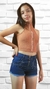 Cropped em Tecido Bubble com Ziper Frontal