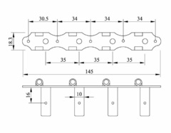 Clavijero para Guitarra Criolla Clásica de 8 cuerdas Energeia Parts 406GK8-A2B 1:14 - comprar online