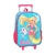 MOCHILA COM RODAS BARBIE VERDE LUXEL