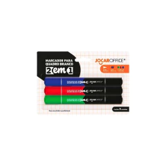 MARCADOR PARA QUADRO BRANCO 2 EM 1 C/3 UN