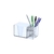 ORGANIZADOR DE MESA C/ PAPEL BRANCO CRISTAL