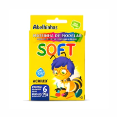 MASSA DE MODELAR SOFT C/ 6 CORES ACRILEX