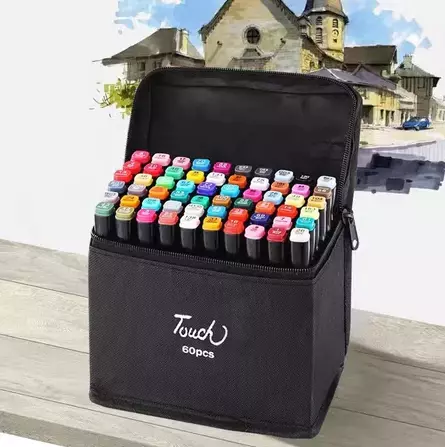 Kit de Marcadores Multiuso: 60 Peças Coloridas, Canetinhas para colorir