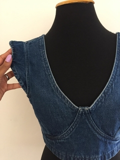 CROPPED JEANS BLUE STEEL - TAMANHO M - comprar online