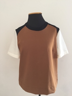 BLUSA CAVENDISH TRICOLOR EM CREPE- TAMANHO 44