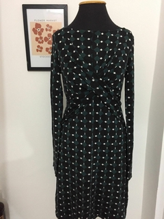 VESTIDO PRETO ESTAMPADO MARIA FILÓ - TAMANHO G