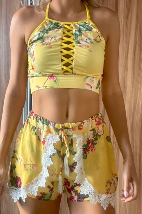 Conjunto Carmen Steffens Amarelo - comprar online