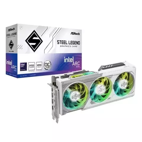 PLACA DE VIDEO GPU ASROCK INTEL ARC B580 STEEL LEGEND 12G OC 192 BITS (B580 SL 12GO) 90-GA5CZZ-00UANF