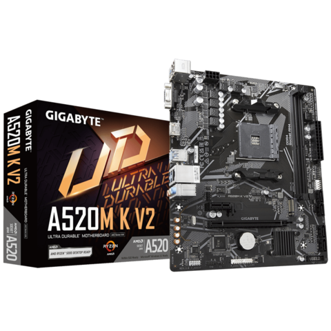 PLACA MAE GIGABYTE - AMD A520M K V2 REV.1.0 - MATX - AM4
