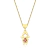 Colar Feminino Filha Menina Com Pedrinhas Amoeto Banhado a Ouro 18k