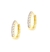 Brinco Feminino de Argola com Zircônia Amoeto Banho Ouro 18k
