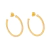 Brinco Argola (G) Feminino Amoeto Banho Ouro 18k