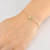 Pulseira Feminina Coração Cravejado Amoeto Banhado a Ouro 18K - comprar online