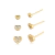 Brinco Feminino Trio Corações Cravejado Amoeto Banhado a Ouro18k - buy online