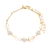 Pulseira Coração Pérola e Amor Feminino Amoeto Banho Ouro18k