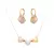 Conjunto Colar E Brinco Amoeto Corações Banho Ouro E Ródio - comprar online