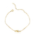 Pulseira Feminina Ponto de Luz e Fé Amoeto Banhado a Ouro 18k