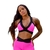 TOP ELASTIC ROSA COM PRETO
