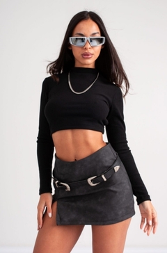Top media polera espalda tiras - comprar online