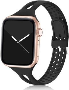 Imagem do Pulseira esportiva fina para pulseira de relógio Apple 40mm 44mm 38mm 42mm Acessórios pulseira de silicone correa pulseira iWatch 3 4 5 se 6 banda