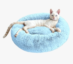 Image of Cama pet redonda de pelúcia para Cachorro e Gato 50-60cm