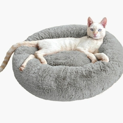 Cama pet redonda de pelúcia para Cachorro e Gato 50-60cm on internet