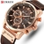 Relógio Masculino Curren Chono Edition Pulseira Couro Legítimo Linha Luxo