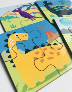 Rompecabezas Dinosaurios 4 piezas - OKIEMA