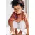 Camisa bata de manga comprida de musselina com botões - Tino Raposo Outlet Infantil