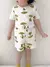 Conjunto de pijama de algodão coreano infantil, animal print, roupa de dormir p na internet