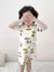 Conjunto de pijama de algodão coreano infantil, animal print, roupa de dormir p - Tino Raposo Outlet Infantil