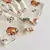 Conjunto de pijama de algodão coreano infantil, animal print, roupa de dormir p