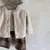 Pulôver de algodão de manga comprida para bebê, gola de renda sólida, tops d
