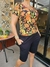 Blusa Decote V Estampada na internet