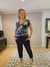 Blusa Decote V Estampada na internet