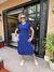 Vestido Midi Manga Curta Liso - loja online