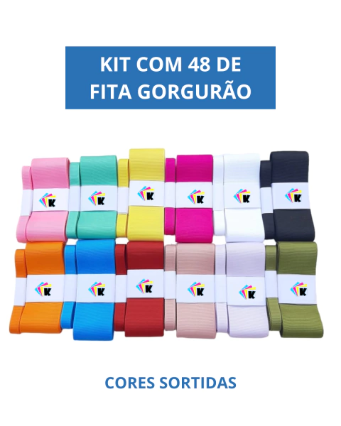 Kit de fitas Gorgurão Sortidas - 48 Metros