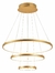 Lustre Pendente Moderno 03 Arcos Dourado 60w Luz Amarela 60x40x20cm na internet